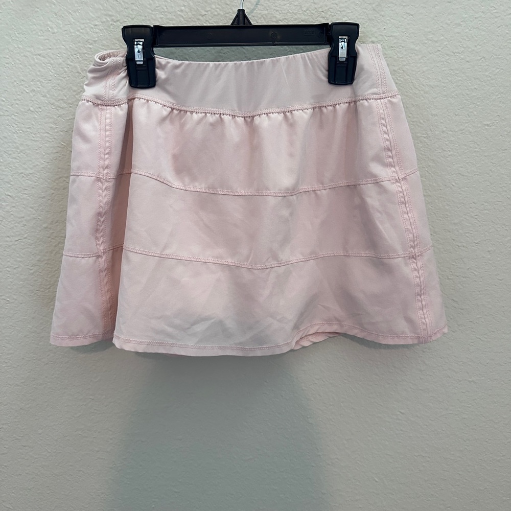 Light Pink Gianni Bini Coordinating High Rise Seamed Knit Tennis Skort